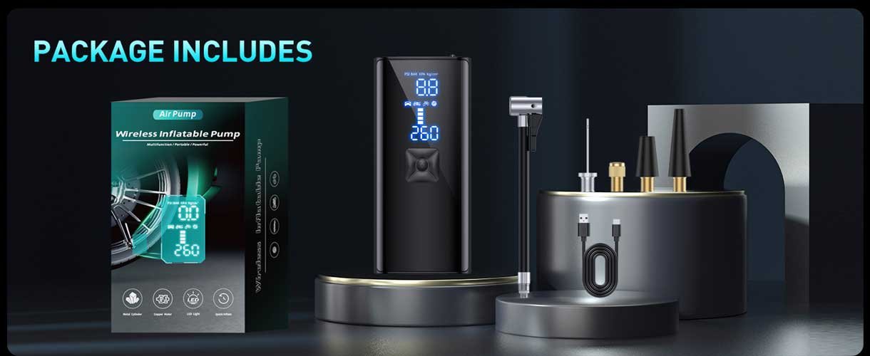 Auto Air Pump Package Content